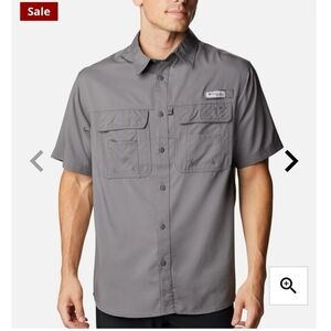 COLUMBIA Men's PFG Drift Guide™ Woven Short Sleeve Shirt xl oversized